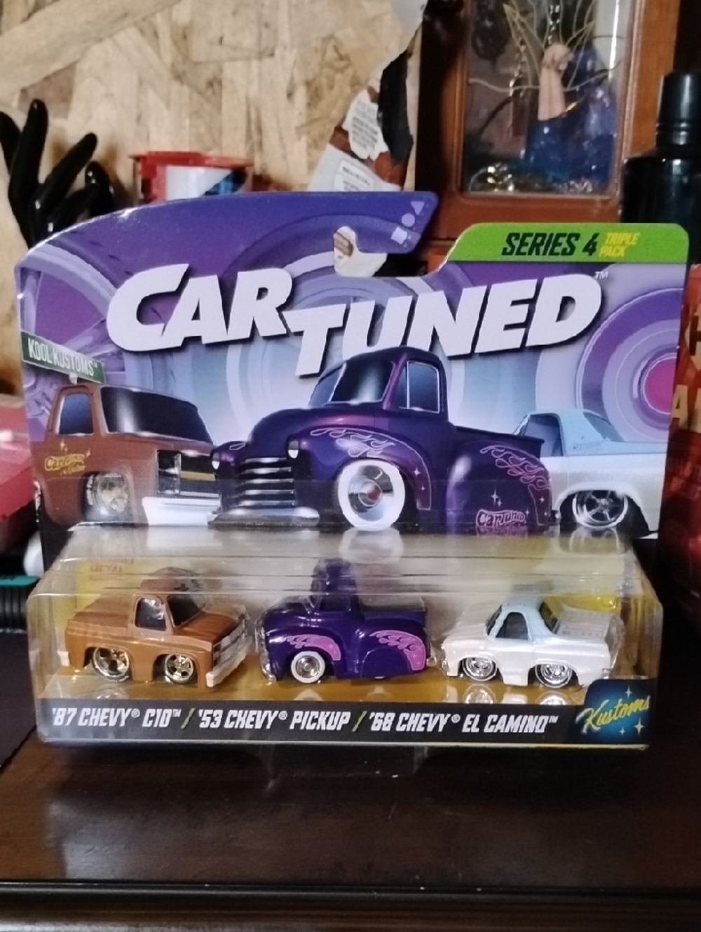 Car-tuned Series 4 3pack 87 Chevy C-10,53 Chevy Pickup And 68 El comino Series 4